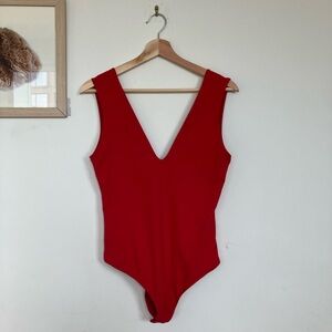 Free people red bodysuit